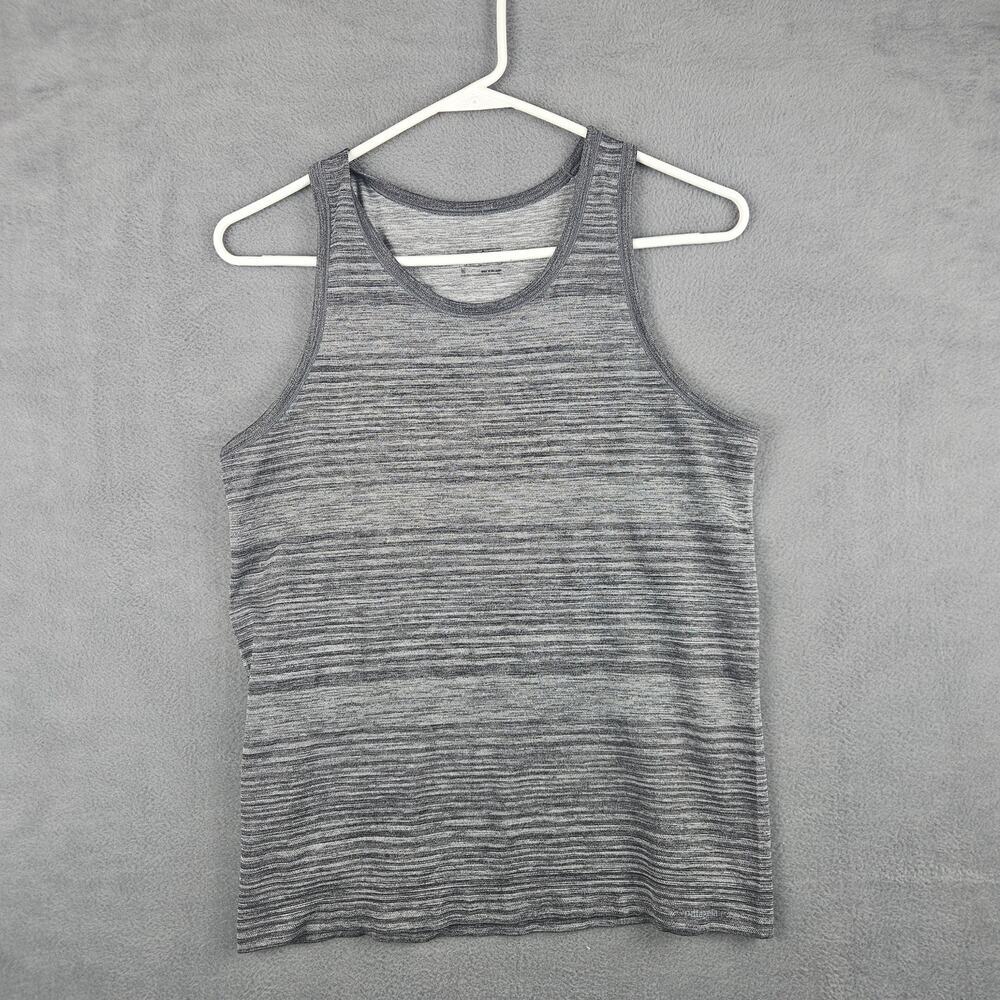 Patagonia Tank Top Womens Small M Gray Striped Sleeveless Outdoor Granola Girl